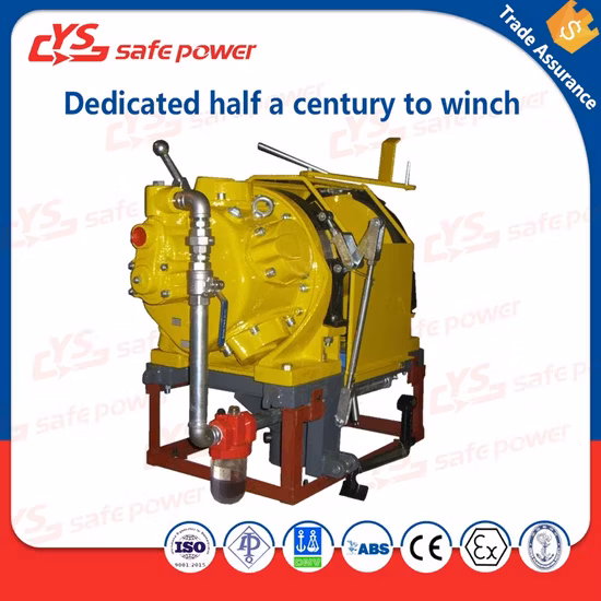 Cabrestante neumático de 5 toneladas con freno de cilindro neumático y freno de mano